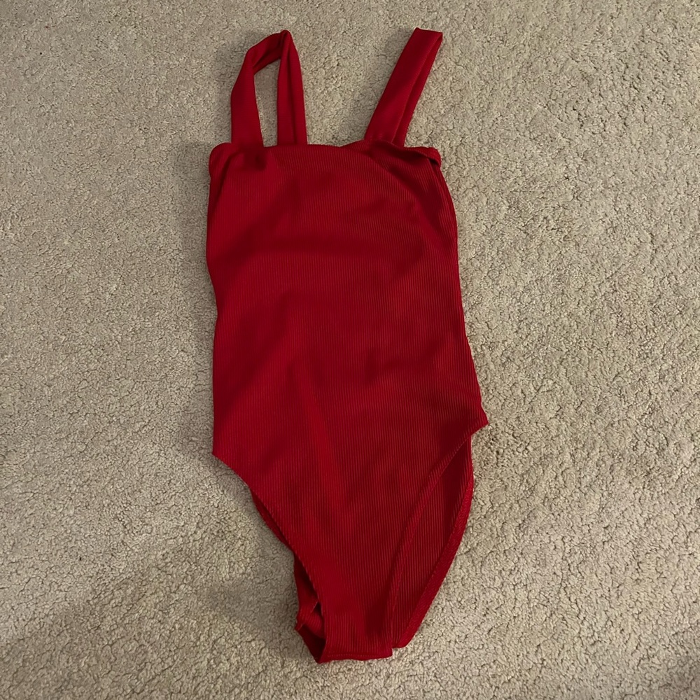 red body suit